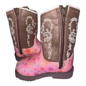 NWOT Smoky Mountain Toddler Autry Pink & Brown Boots Size 3
